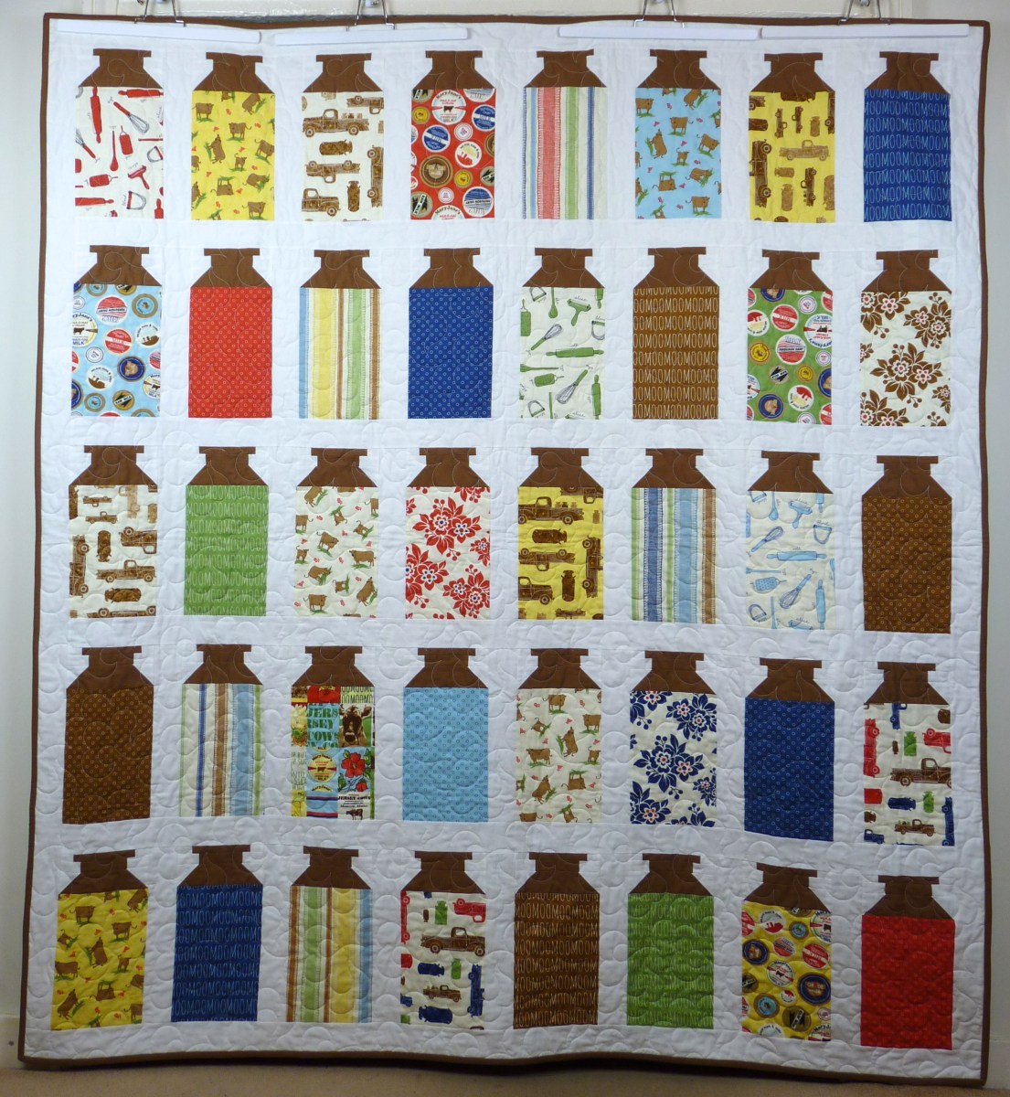 Milk cow kitchen patchwork quilt