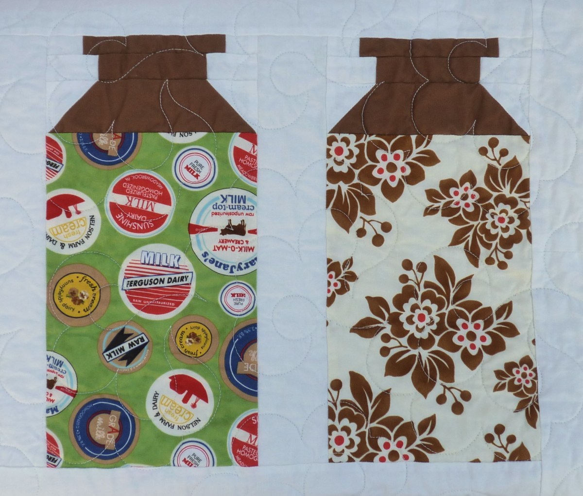 Milk Cow Kitchen patchwork quilt detail