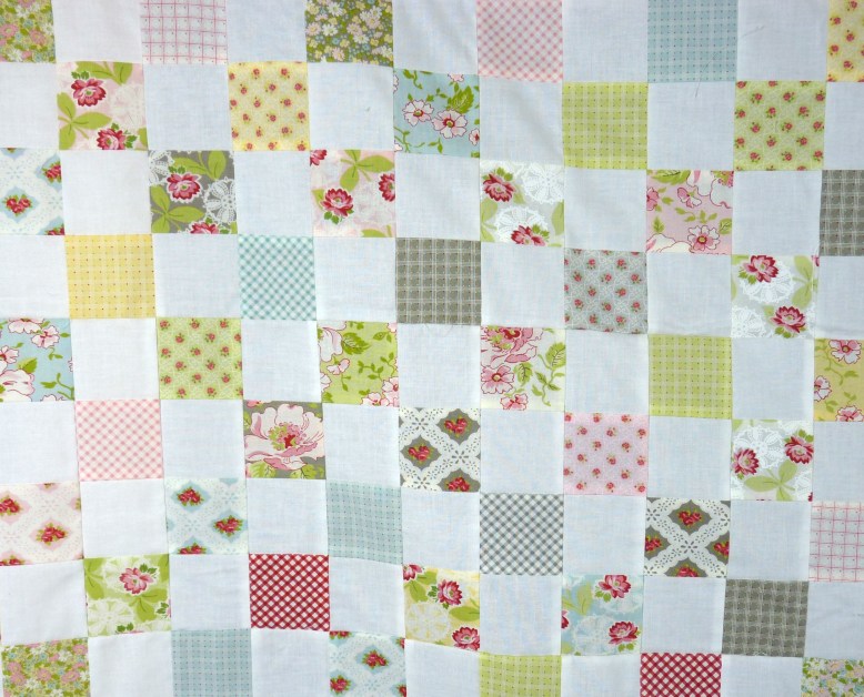 Ambleside checkerboard quilt top detail