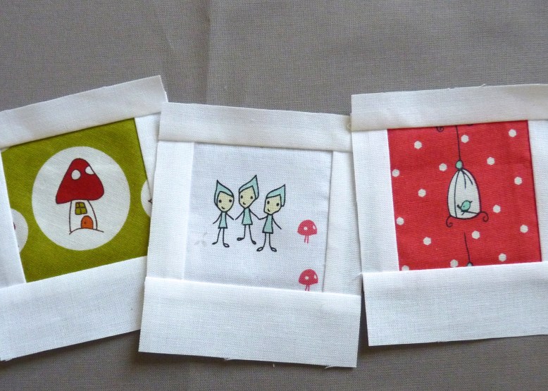 Polaroid blocks in fabric by Natalie Lymer