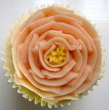 Swiss meringue buttercream open rose