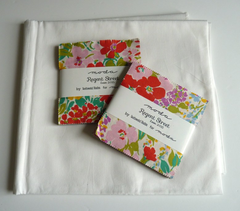 Fabrics for Regent Street charm quilt