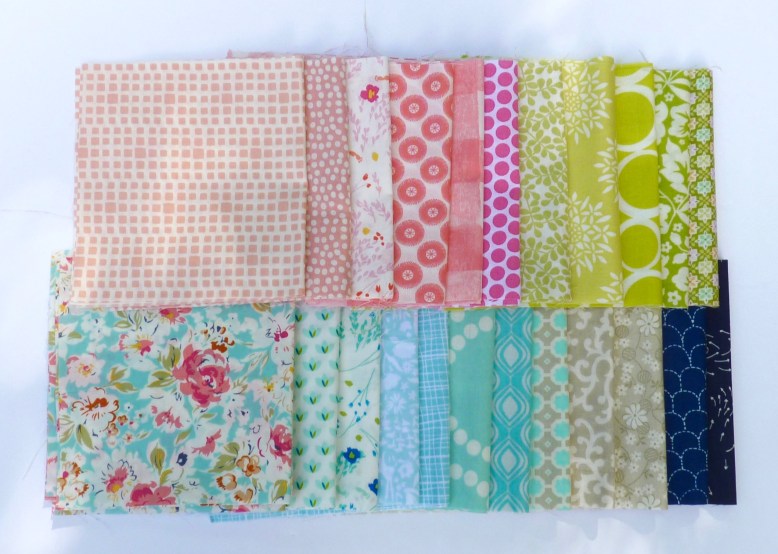 Fabric selection for heart block quilt