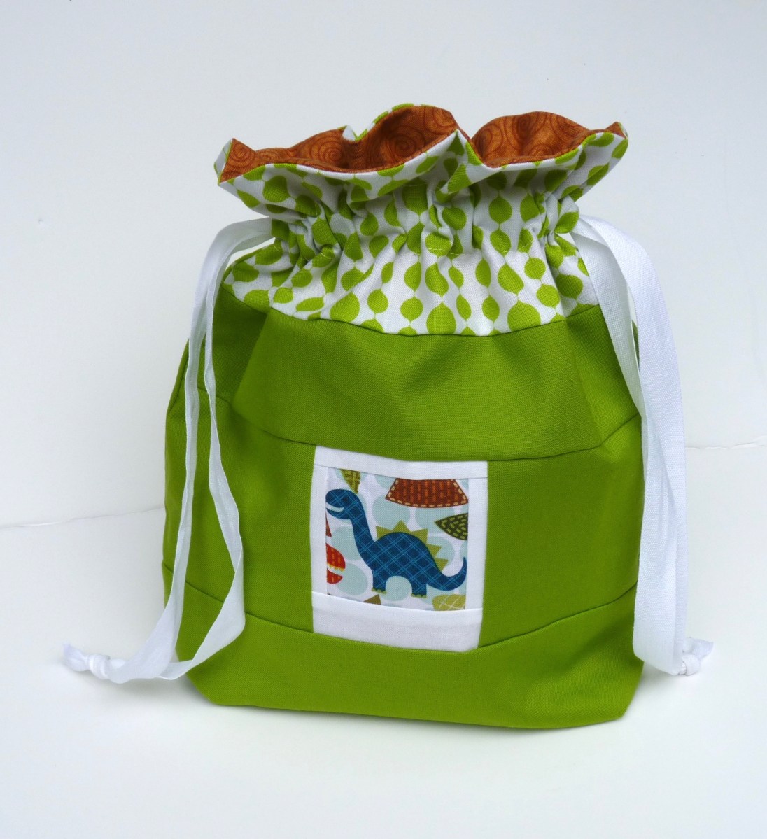 Dinosaur photo drawstring bag