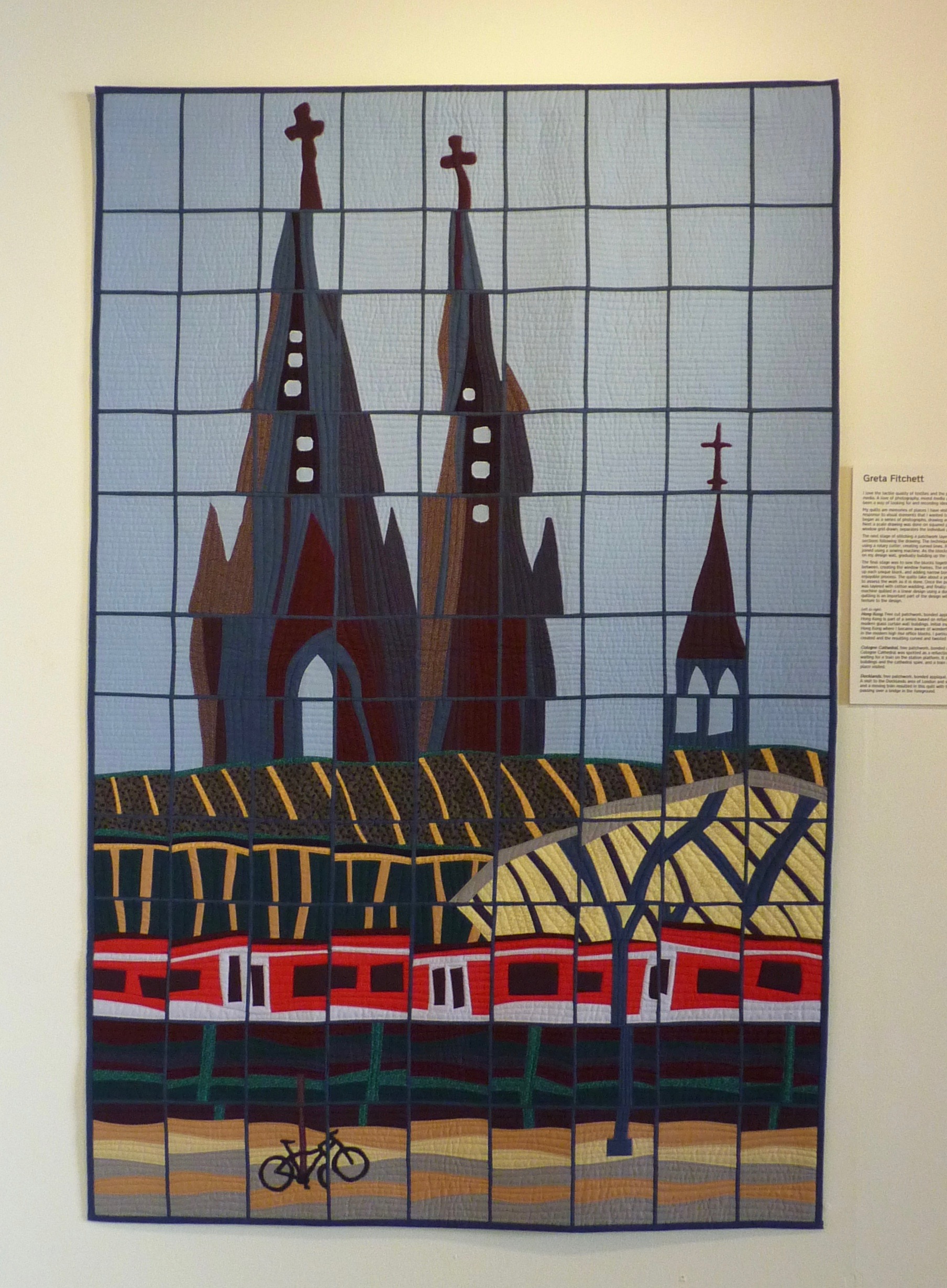 Cologne Cathedral quilt by Greta Fitchett - Rheged Gallery - New Quilting exhibition
