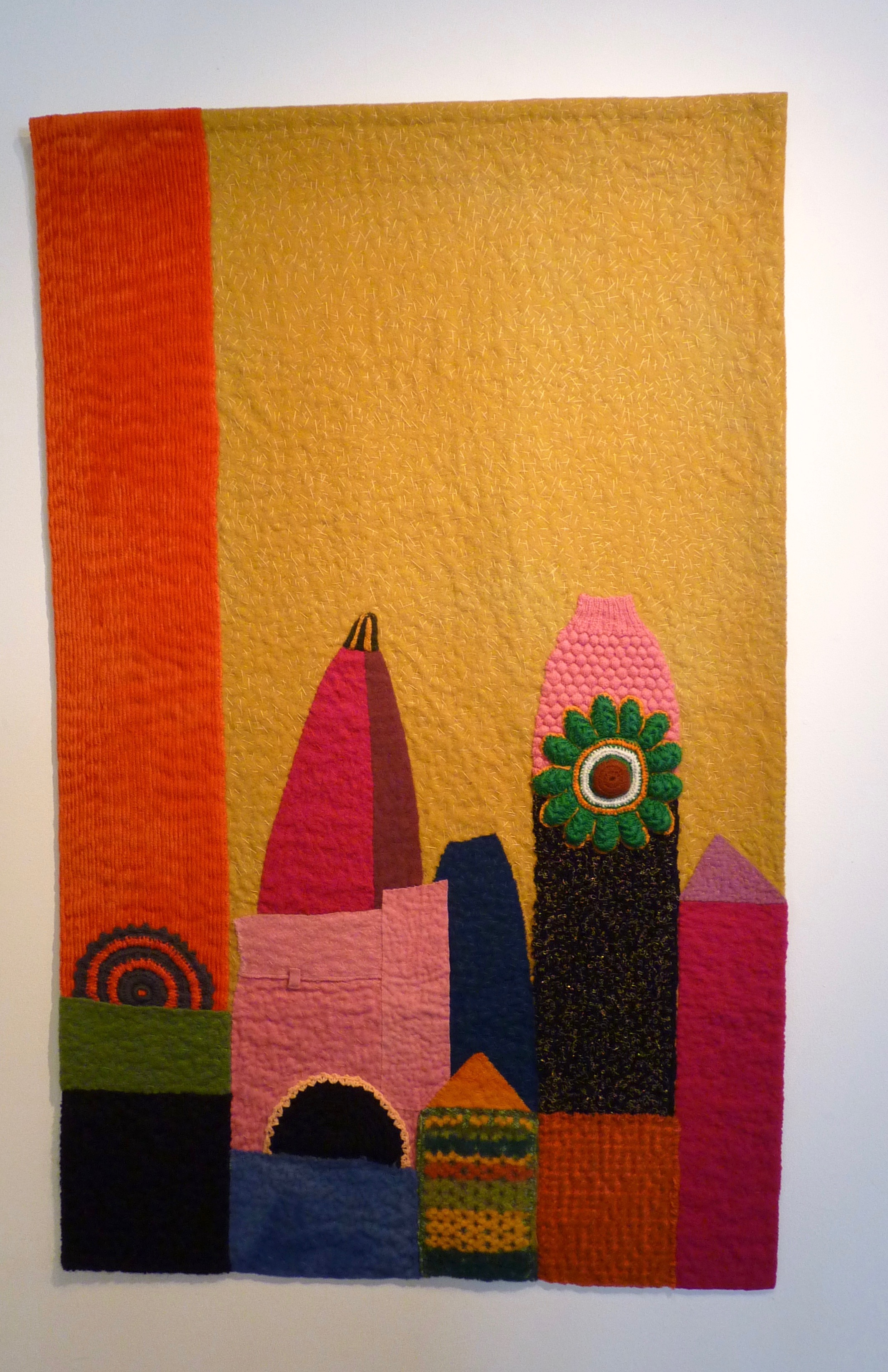 Sweet City quilt by Marita Lappalainen - Rheged Gallery - New Quilting exhibition