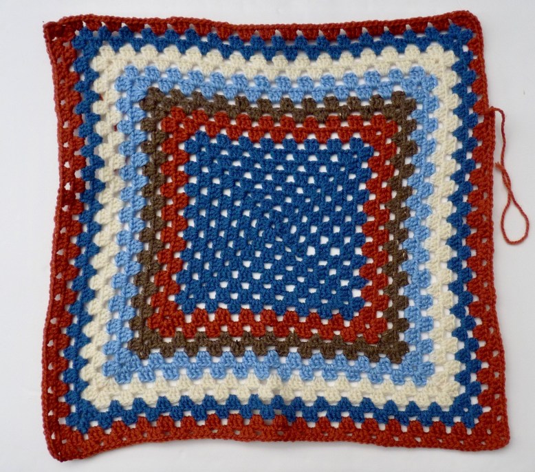 Giant crochet granny square fail